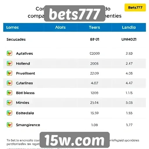 Comparativo das promoções oferecidas pelo bets777